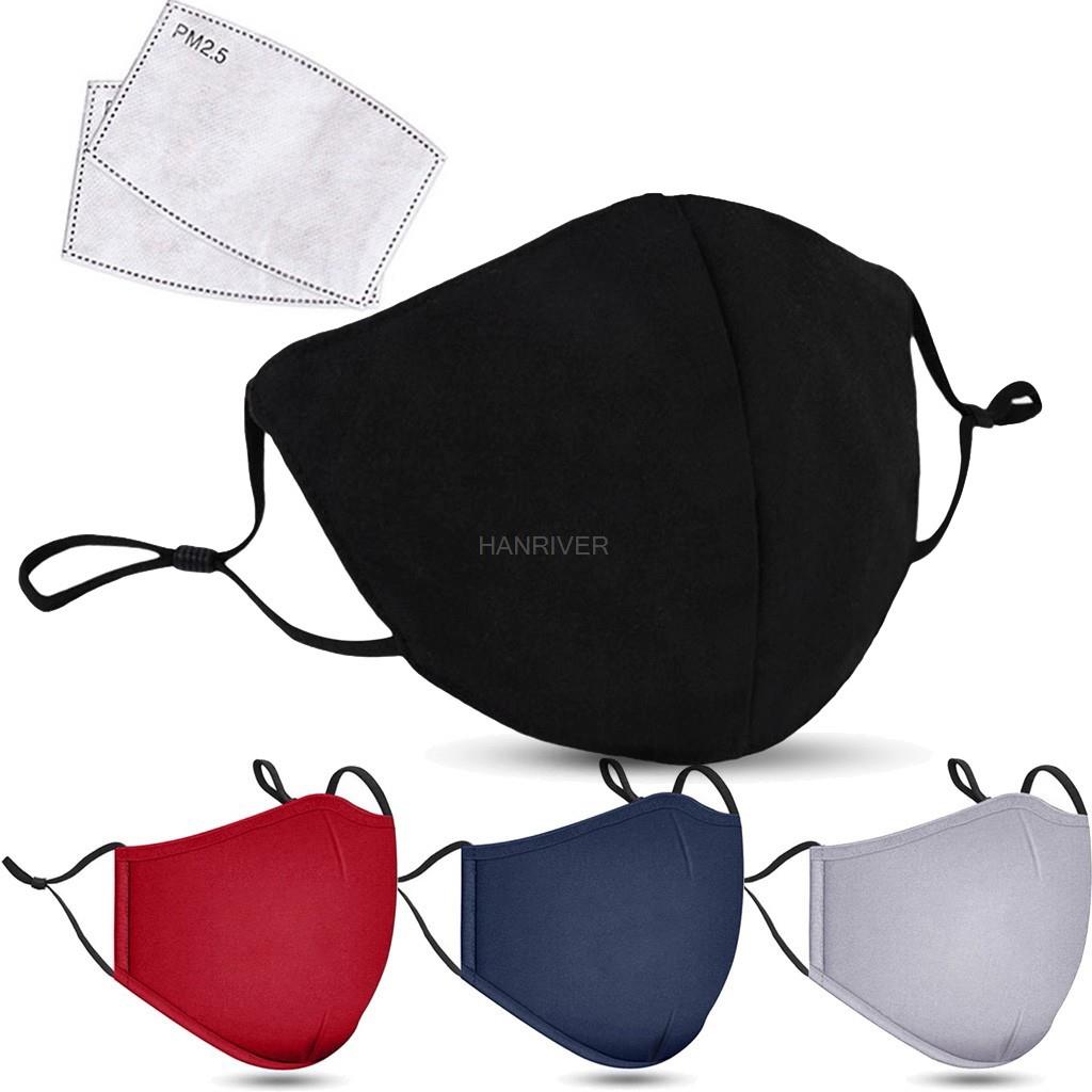 Dust Mask Construction - Baumwoll-Gesichtsmaske PM2.5 Aktivkohlemaske, waschbar und wiederverwendbar,