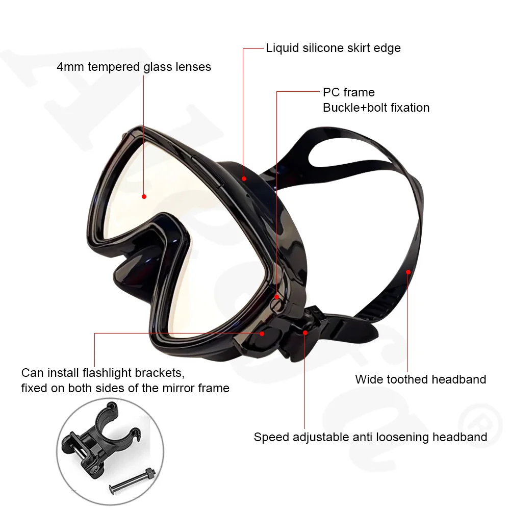 Tauchermaske mit Taschenlampen – Silicone Mask Bracket Bewertung und Preis